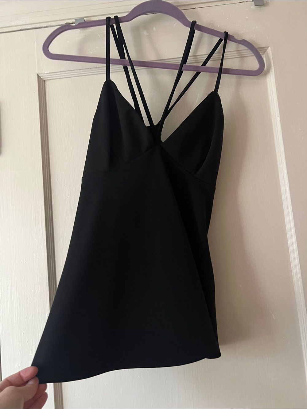 Express Black Strappy V-Neck stretchy Camisole